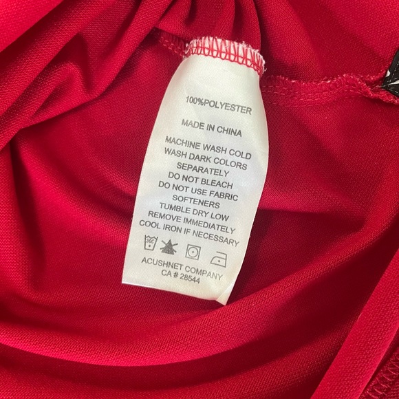 ⛳️ FootJoy Red Performance Golf Polo Shirt XL Sandwich Hollows Cape Cod - Picture 6 of 9